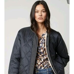 Velvet by Graham Spencer Marissa Reversible Quilted Sherpa Jacket Old Money L